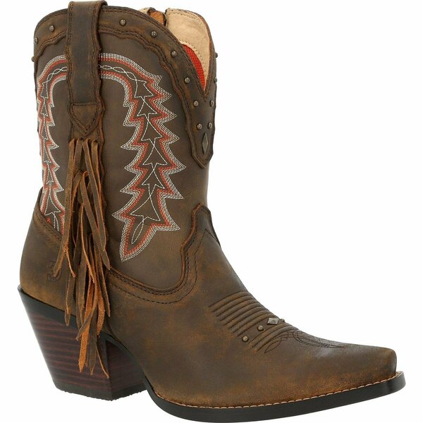 Durango Crush by Women's Roasted Pecan Bootie Western Boot, Roasted Pecan, M, Size 8 DRD0430